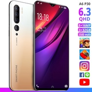 P30 A6 AOVA โทรศัพท์ มือถือ แรม 3 รอม 32 GB จอใหญ่ 6.3 นิ้ว QHD ลงแอปธนาคารได้