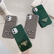 Ready Stock ! PRADA ! iPhone 12 11 Pro Max 6 6s 7 8 Plus XR X XS MAX SE Fashion Soft Shell Embroidery Cover Case