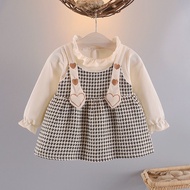 dress for baby girl 1 year old babies birthday Autumn 1-3 Years 2 Children Skirt New Style Pure Cotton Western Princess Korean