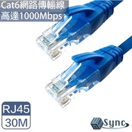 【UniSync】 Cat6超高速乙太網路傳輸線 30M