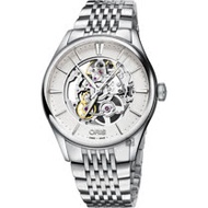ORIS豪利時 Artelier Skeleton 雙鏤空機械錶-銀/40mm 0173477214051-0782179