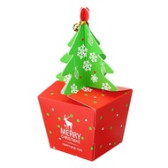 Christmas Tree Shaped Gift Cookie Candy Carrier Boxes Favor Bag Xmas Party Decorations