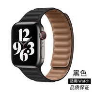 สายนาฬิกา Appleiwatchสายคล้องแหวนหนังแม่เหล็กapplewatch6/se/5/4/3/2/1นาฬิกาสายรัดข้อมือหนังแท้เปลี่ยนเข็มขัดappleสร้อยข้อมือwatchซิลิโคนสำหรับผู้ชายและผู้หญิง