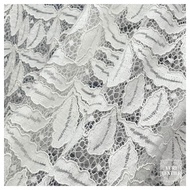 2.9M Panel Lace Fabric for Wedding Dress / Kain Lace Panel Eyelash Baju Nikah Baju Pengantin Kain Pasang