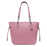 【COACH】新款簡約粉色金屬鍊條側肩包(F72650 SVQU)