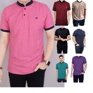 PRIA Ouka Sanghai Plain Pink Men's Polo Shirt / Men's Collar Shirt / Men's Polo Shirt All Color Variants