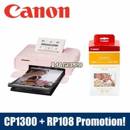 Canon Selphy CP-1300 Printer with Rp-108 Selphy Compact Photo Paper