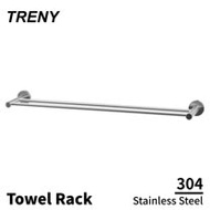TRENY 日式不鏽鋼304毛巾架-雙桿