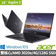 【Acer 宏碁】A314-22-A9WQ 14吋雙核文書筆電(AMD 3020e/4G/128G SSD/W10 S)