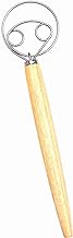 Danish Dough Whisk - 13" Stainless Steel Hook Hand Mixer with Wooden Handle - Best for Baking Bread, Pastry, Pizza, Biscuit, Flour, Sauce, Perfect Gift