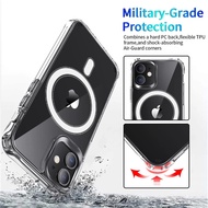 Ultra Clear Built-in Magnetic Circle Soft Phone Case for IPhone 12 Pro Max 12 Mini Mag Safe Protective Cover Shell