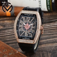 【New】Unisex Franck Muller Watch For Men Original With Box Leather Watch For Women Analog Ladies W