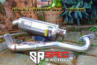 knalpot original SPEC RACING V3 LONG inlet 38mm, knalpot aerox, knalpot nmax, knalpot beat, knalpot pcx, knalpot mio dll
