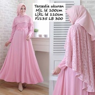 Gamis Pesta Modern Kebaya jumbo xl Brokat Wisuda Remaja Brukat Terbaru Kondangan Mewah Party Dress Gaun Maxi long Muslimah Bordir Busana Premium Cantik Original ihgilda real pic Fashion Hijaber NusantaraHeritage Muslim wanita