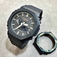 G-SHOCK改裝品/GA-2100 系列專屬外殼,錶帶(黑膠)/金屬保護框(不包含手錶) GA-2100-1A1