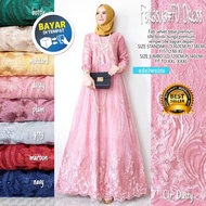 Gamis brukat Pesta Busui Terbaru 2020 JUMBO Kondangan / Batik Brokat Tille Dress Murah Keluarga SERAGAM Farasya Premium #70 Bayar Ditempat BISA Baju Muslim Wanita