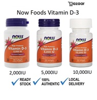 Now Foods, Vitamin D-3, Vitamin D3 High Potency, 2000/5000/10000 IU,120 Softgels