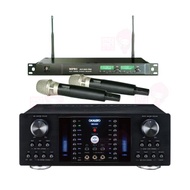【OKAUDIO】DB-8A+ACT-869 PRO(卡拉OK擴大機+無線麥克風/350瓦/公司貨保固/迴音/殘響/藍芽/光纖輸入)