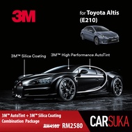 [3M Sedan Silver Package] 3M Autofilm Tint and 3M Silica Glass Coating for Toyota Altis (E210), year 2019 - Present (Deposit Only)