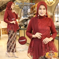 Setelan Slendang Aurora/ Blouse Amalia/ Aurora Selendang Ceruty/ Setelan Kebaya Modern/ Kebaya Wisuda/ Kebaya Kekinian Viral/ Kebaya Brokat Model Terbaru/ Stelan Batik