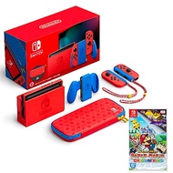 任天堂 Nintendo Switch 瑪利歐亮麗紅x亮麗藍 主機+遊戲片組合(台灣公司貨)