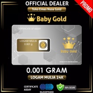 Baby Gold 0,001 Gram - Logam Mulia Emas Murni Mini Gold 24 Karat