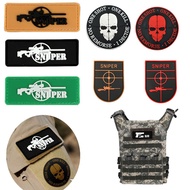 3D PVC SNIPER Patches MILITARY Hook ARMY MORALE Tactical PATCH Airsoft Scope Crosshair Sniper BADGE