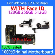 บอร์ดลอจิกของแท้100%,เมนบอร์ดสำหรับ iPhone 12 PRO MAX ปลดล็อค128G 256G 512G เมนบอร์ดรองรับ LTE 5G พร้อมชิป Face ID
