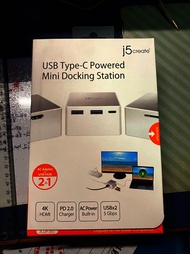 J5create USB Type C 多功能迷你擴充電源供應器 (用1-2次, 有年半保養)