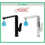 Fidelis Kitchen Sink Mixer Tap Coober Series Matte Black / Chrome Silver FT-7105B