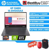 HP OMEN Gaming Laptop 15-en1000AX (R5-5600H, 8GB D4, 512GB SSD, NV RTX3060 6GB,15.6"FHD W10 144Hz / 2 YRS ONSITE) / 15-en0049AX Ryzen™ 5 4600H, 8GB RAM, 512GB SSD, NVIDIA® GeForce® GTX 1650 Ti 15.6" FHD