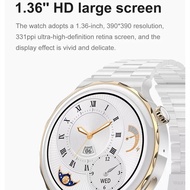 （HOT）HK43 Smart Watch Fashion Women Lady 1.36inch HD Large Screen BT Call NFC AI Voice Sport Health Monitor Female Smartwatch