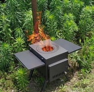 戶外露營燒烤野半氧化燃燒炊火箭筒柴火爐