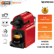 Nespresso C40-ME-RE-NE Inissia Capsule Coffee Machine Ruby Red - C40MERENE