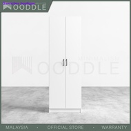 Wooddle Wardrobe 2 Door Wardrobe / White Wardrobe / Almari baju 2 pintu / Almari Baju Kayu / Almari pakaian