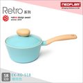 韓國NEOFLAM Retro系列 18cm陶瓷不沾單柄湯鍋+陶瓷塗層鍋蓋(EK-RD-S18)薄荷色(藍色公主鍋)