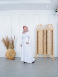 gamis putih baju wanita manasik haji dewasa remaja ibu ibu pengajian othear millenial kekinian