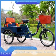 New Elderly Tricycle Rickshaw Elderly Pedal Scooter Double Car Adult Pedal Bicycle With Children