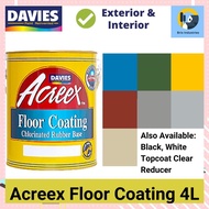 【Available】Davies Acreex Rubberized Floor Paint 4 Liters Acreex Reducer Gallon All Colors Floor Coat