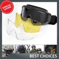 Best deal Military Airsoft Tactical Goggles Shooting Glasses Motorcycle Windproof Wargame Goggles (J1460-6)