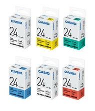 CASIO 標籤機專用 24mm 色帶 /個 XR-24WE1 XR-24X1 XR-24BU1 XR-24GN1 XR-24YW1 XR-24RD1
