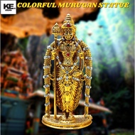 Murugan Gold Statue with stone works/ Statues Suitable For Home Decor/Car Dashboard/Office Table/KE120