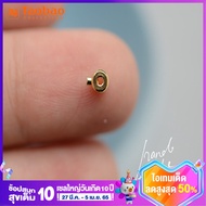 F126ราคาพิเศษทองแดงชุบทองแท้มม. ประกันตำแหน่งหัวเข็มขัดกลม DIY สร้อยข้อมือวัสดุสร้อยคอ1ชิ้น