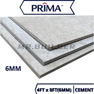PRIMA Flex 6MM Fibre Cement Board 4ft x 8ft Papan Cement Water Fire Resistant Smooth Flat Sheet Custom Made Size Dinding