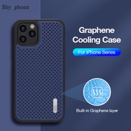 แฟชั่น Graphene Cooling เคสโทรศัพท์สำหรับ IPhone 11 12 Pro Max Mini กันกระแทกสำหรับ IPhone X Xs Max XR 7 8 Plus เคสระบายความร้อนเคสป้องกัน