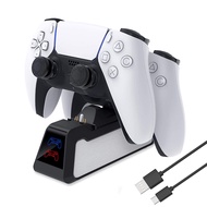 【SONY 索尼】PS5 DualSense無線控制器 副廠雙手把快充底座 觸點式支架座充 手柄充電座 PlayStation 5
