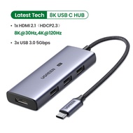 UGREEN USB C HUB 8K30Hz 4K120Hz Type C to HDMI 2.1 USB 3.0 Adapter 24Gbps For Macbook Air Pro iPad Pro M1 PC Accessories USB HUB