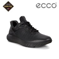 【ecco】ST.1 LITE M 皮革防水運動休閒鞋 男鞋(黑 50422401001)