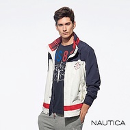 Nautica經典款防風休閒外套-紅白