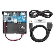 USB3.1 Type-C正反插音頻前置面板臺式電腦3.5寸多功能軟驅面板